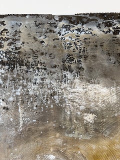 Todo está en los detalles: pintura abstracta en tonos tierra, lienzo cuadrado grande, original