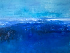 Cuadro abstracto de gran formato «Deja que las olas te envuelvan»