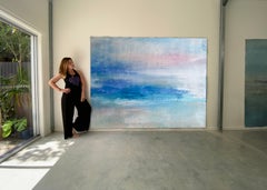 Watching the Clouds Float By oversized abstract painting