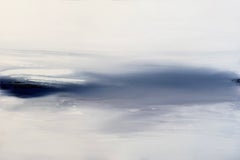 white blue grey large minimalist abstract landscape painting