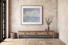 Floating No1, Impressionistic abstract blue Sky and cloud original painting