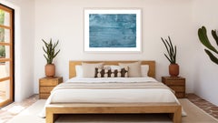 Abstract in Blue Green no2 original painting on fine art paper 79w x 56 h cm