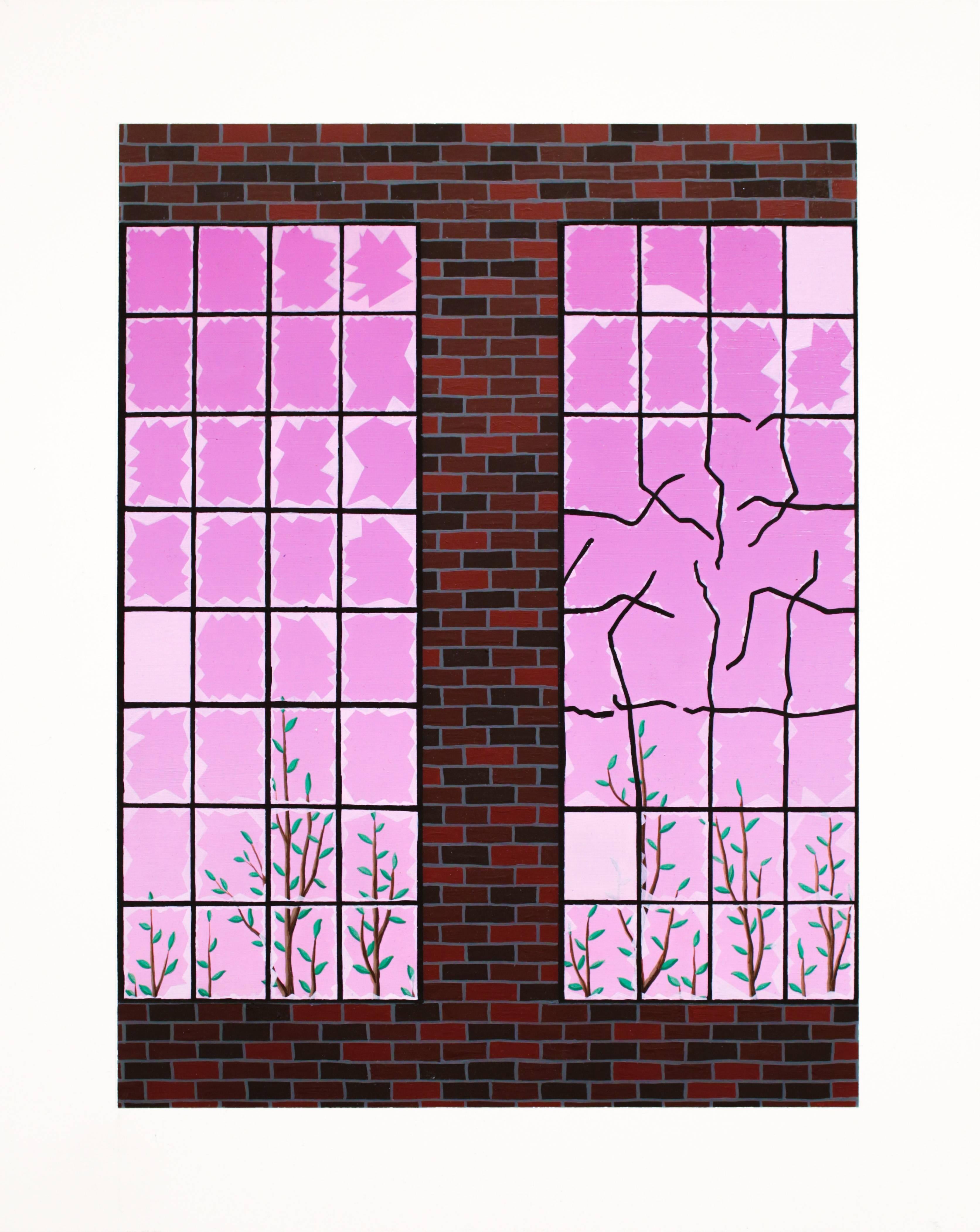 John Garrett Slaby Still-Life Painting - Warehouse Windows