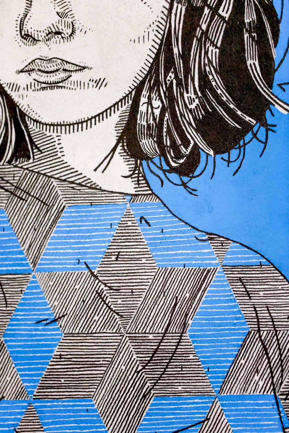 she (blue) - Contemporary Art by Jason Andrew Turner