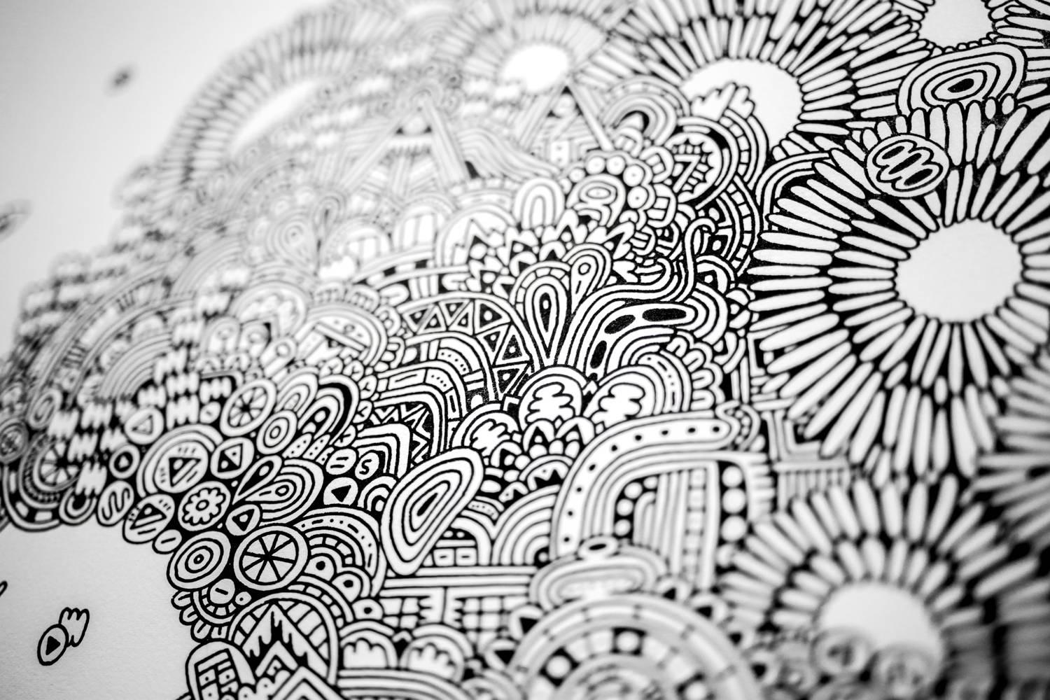 Original 30in x 20in Zeichnung auf Papier montiert auf Holzplatte von Austin-basierte Texas Künstler Sophie Roach.

Sophie Roach ist eine autodidaktische Künstlerin und Illustratorin mit Sitz in Austin, TX. Sie entdeckte ihre Leidenschaft für das