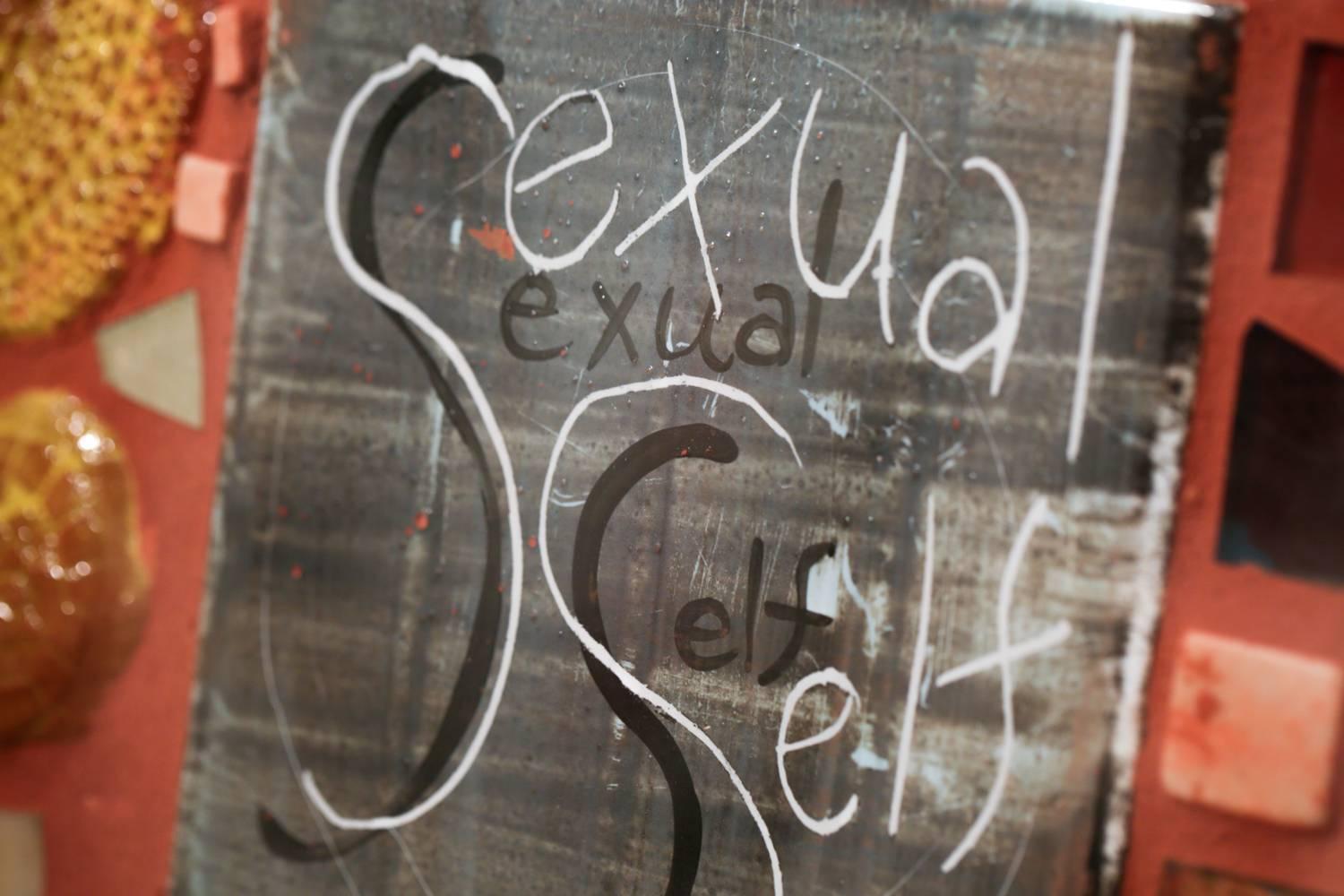 « Self-sexual Self » en relief, miroir et mosaïque de verre en vente 2