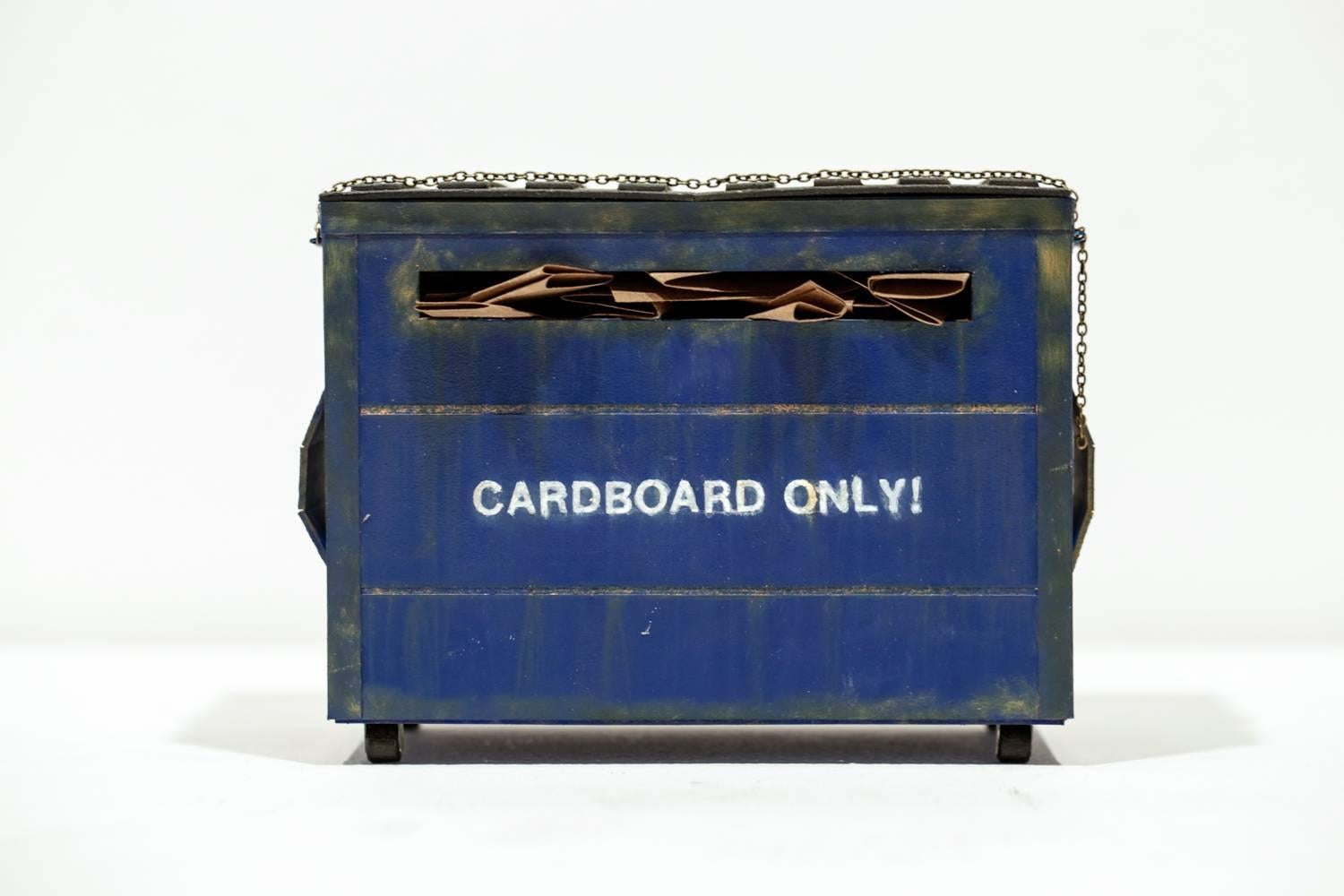 Cardboard Only Dumpster - Sculpture by Drew Leshko