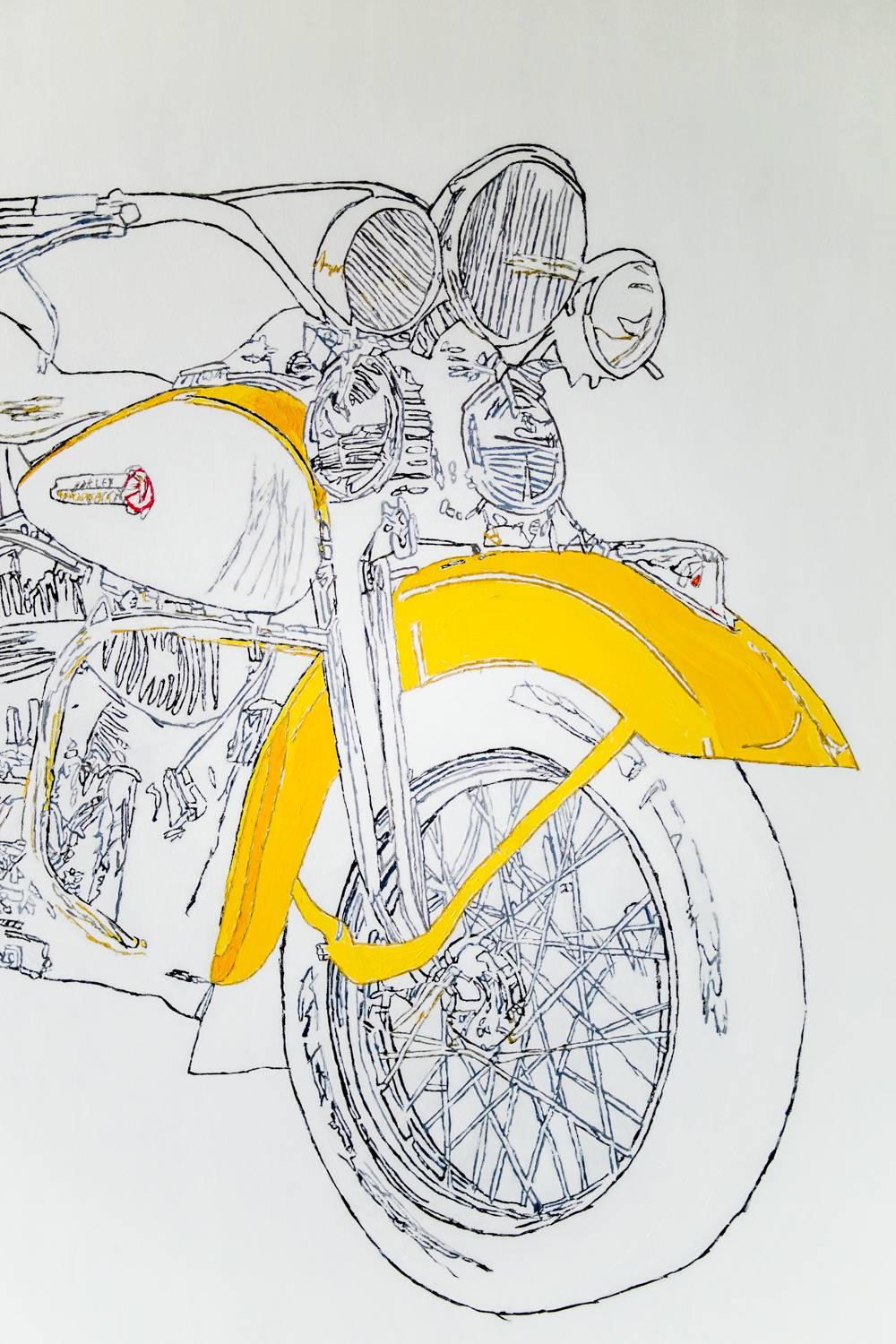Harley 45! - Contemporary Painting by James Oliver