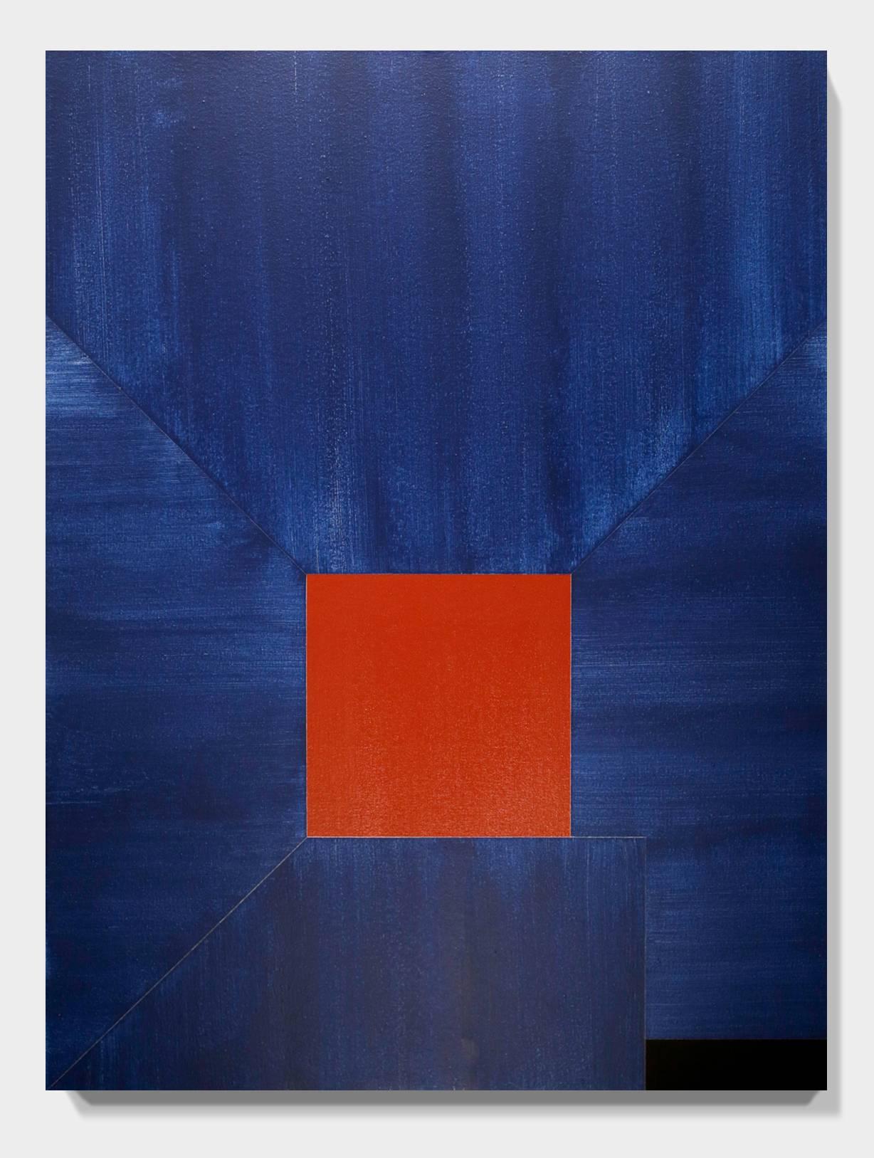 BLUE Lean on and Against no. 40 - Contemporary Painting by Chad Hasegawa