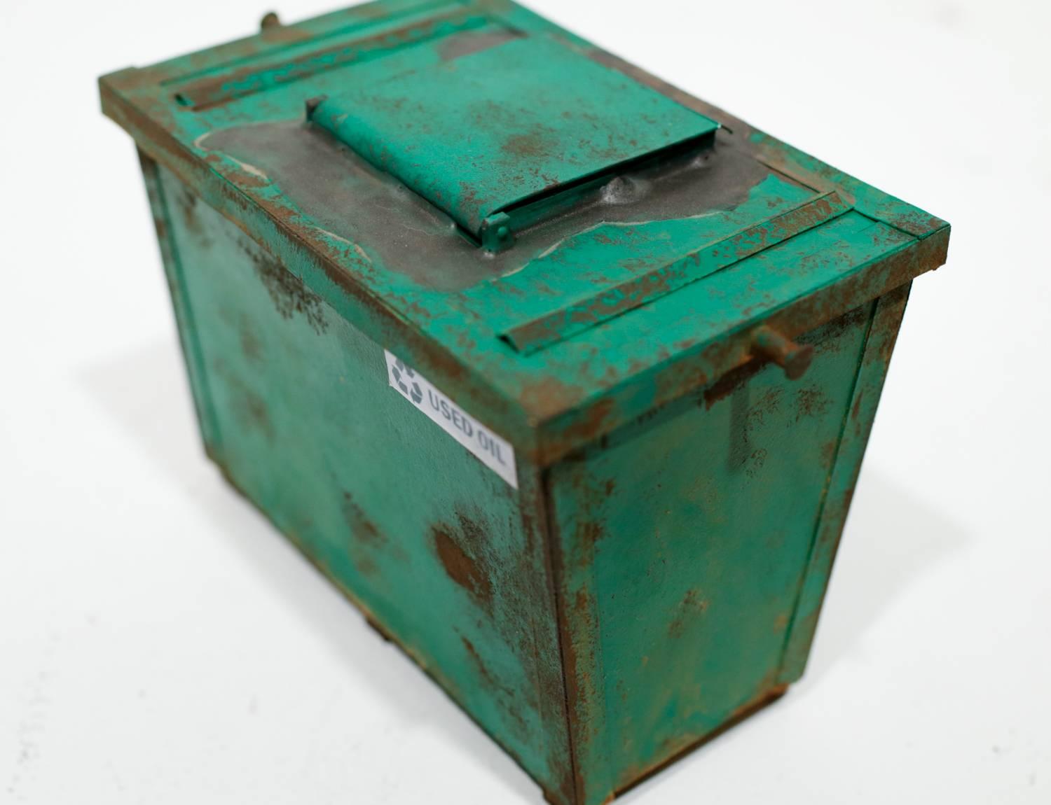 Used Cooking Oil Dumpster - Sculpture by Drew Leshko