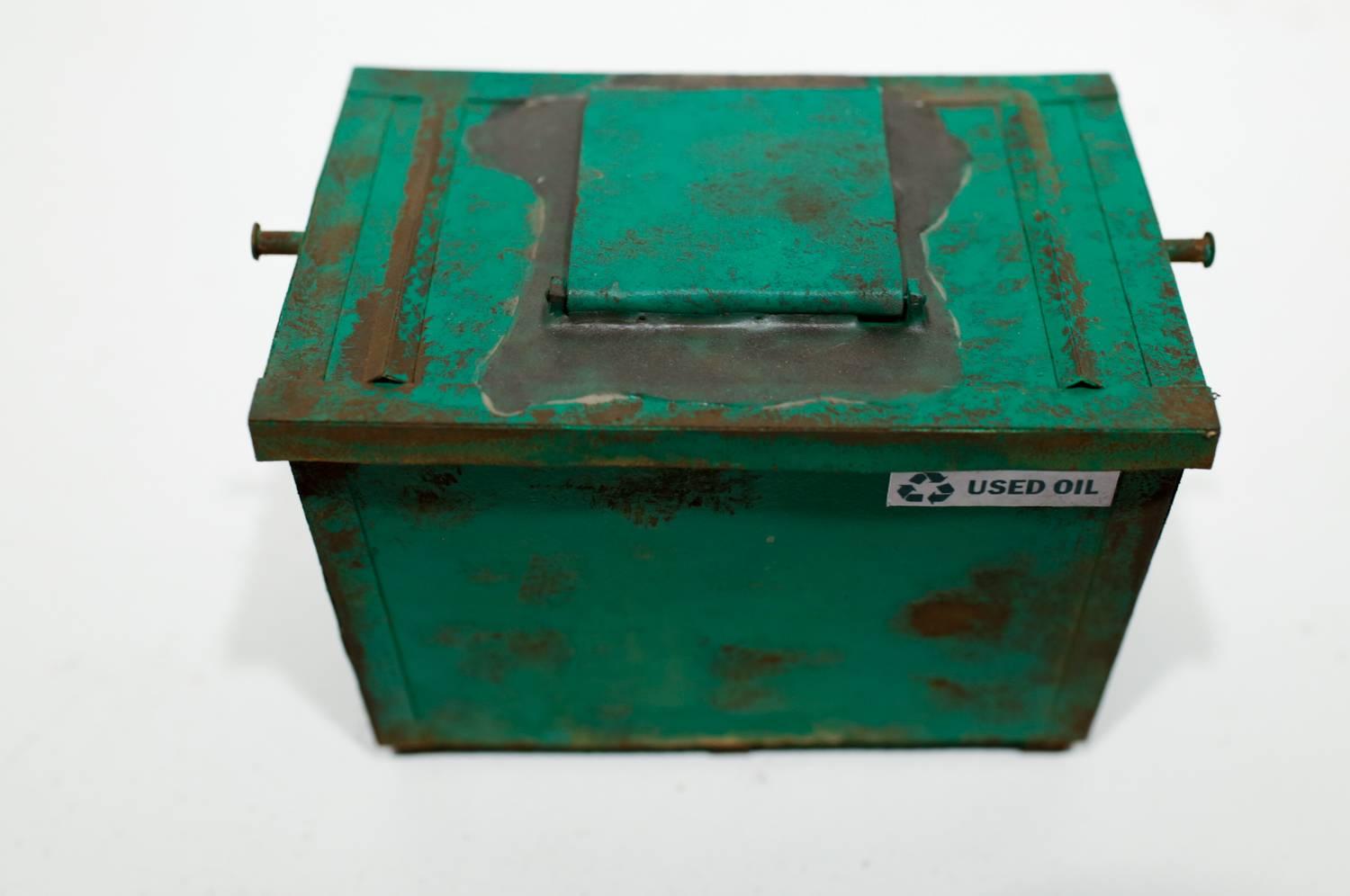 Used Cooking Oil Dumpster - Contemporary Sculpture by Drew Leshko
