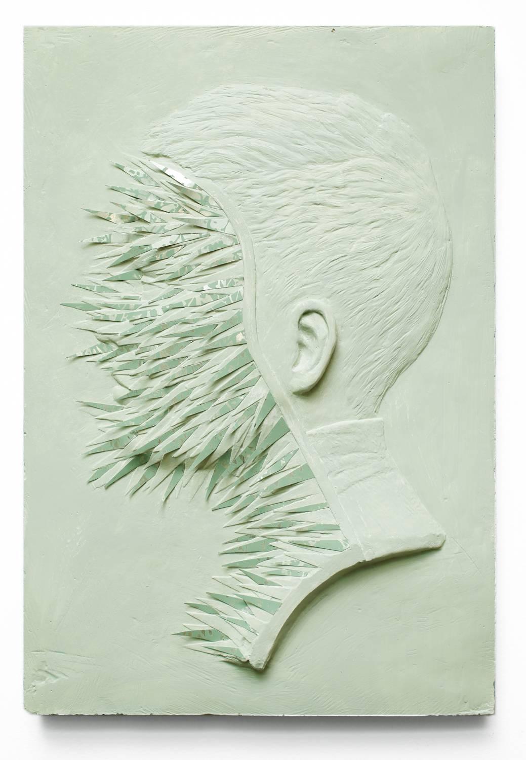 Jedediah Morfit Figurative Sculpture - Prickly (Green)