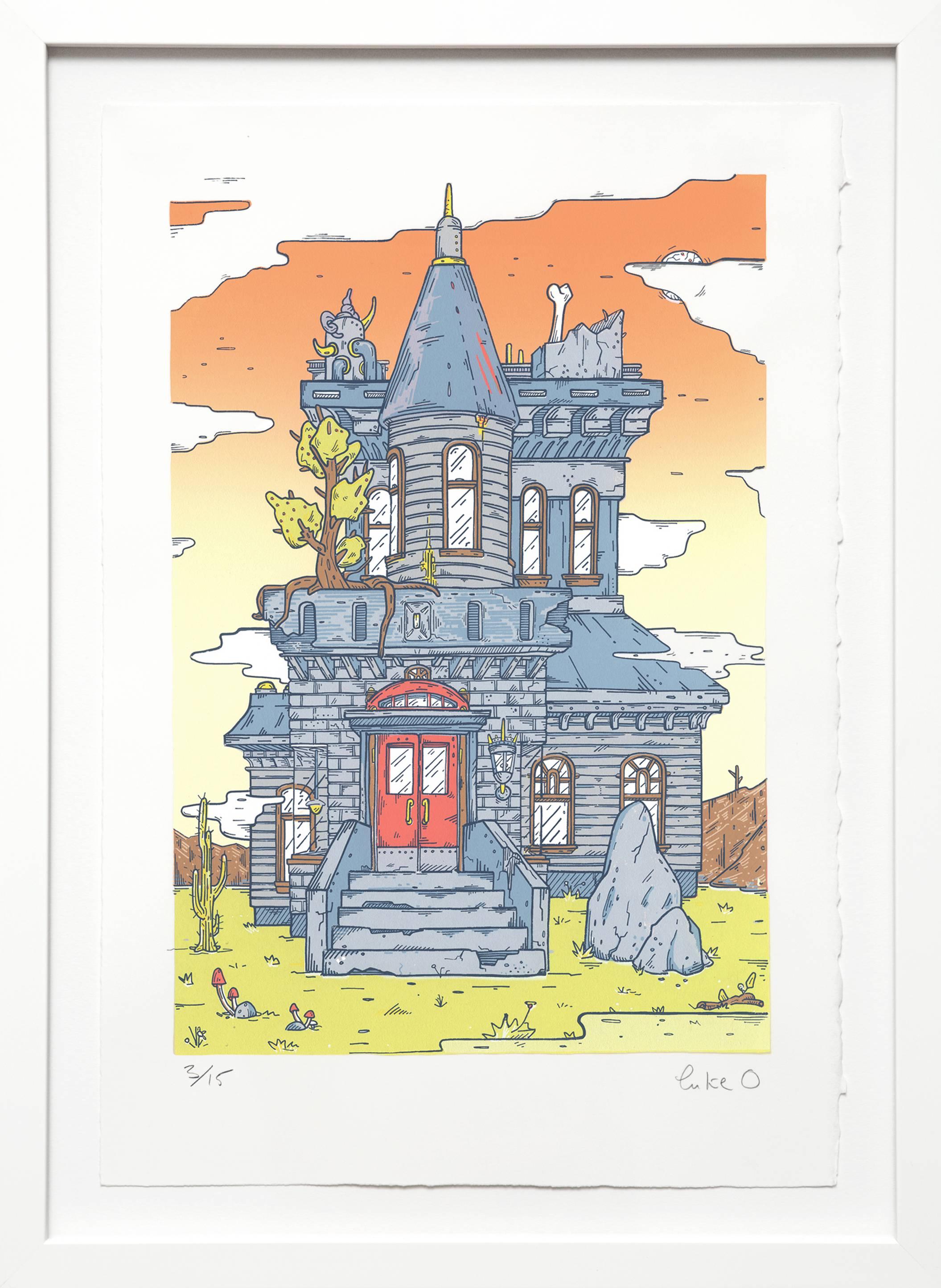 Red Lodge - framed - Print by Luke O'Sullivan