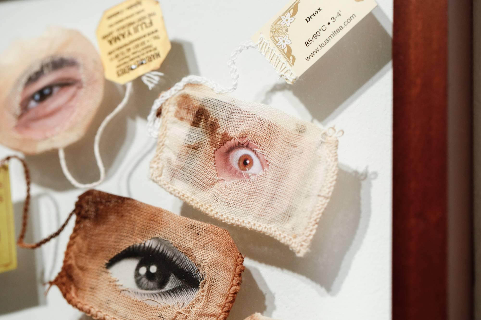 Eyes(ed) Tea - Contemporary Mixed Media Art by Ruby Silvious
