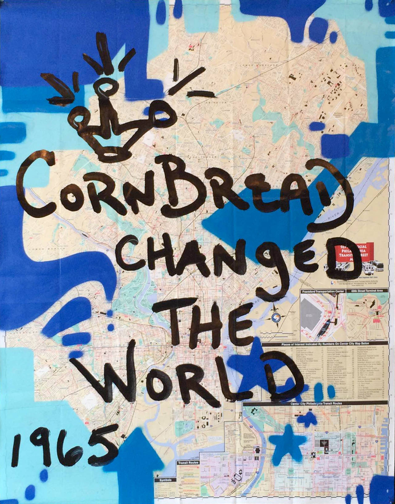 Changed The World Map - Painting by Cornbread