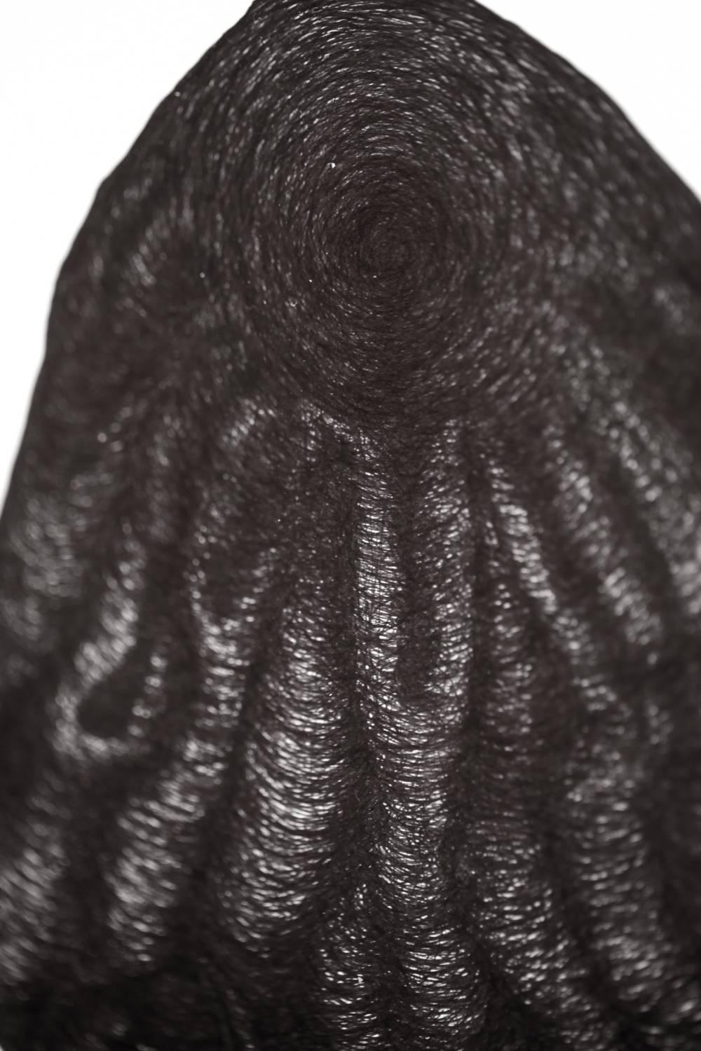 Abstrakte Zeichnung „Drippy Black Hole“ mit Tinte auf Papier 2
