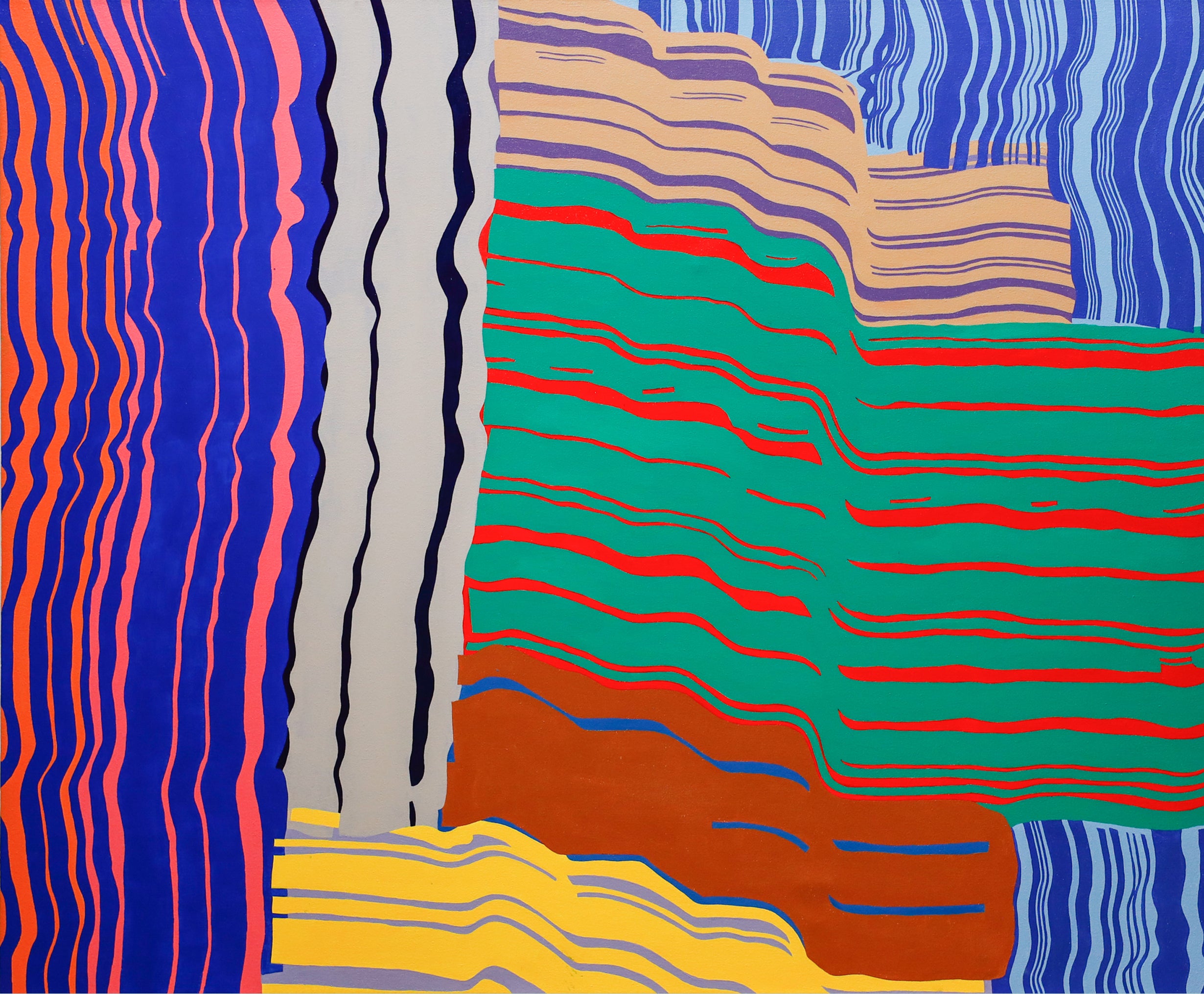Jason Andrew Turner Abstract Painting - "The Garden" Abstract Brushstroke Painting of Landscape