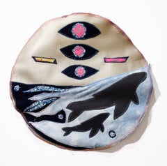 "Matrescence" found textiles, animalia, patterns, fabric, wall hanging