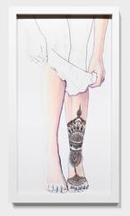 "Impiallacciatura" Disegno figurativo, matita colorata, penna a sfera, grafite