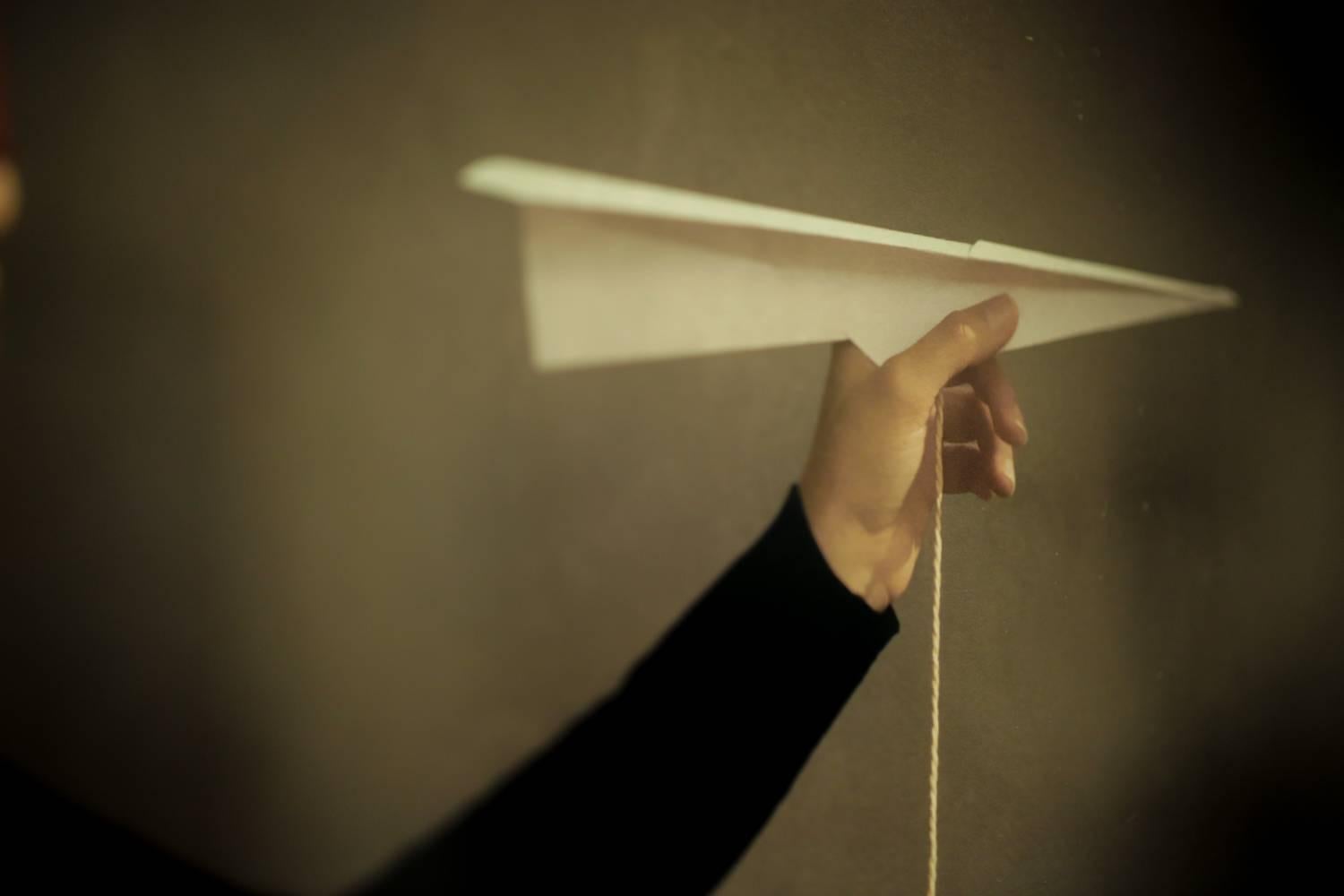 paper airplane photography