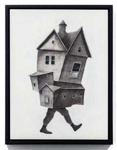 "The Meeting 30" Peinture de maison stylisée avec détails à la craie par Seth Clark
