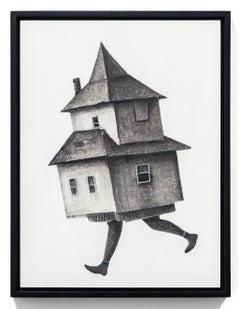 "The Meeting 22" Ink Transfer and Mixed Media Painting