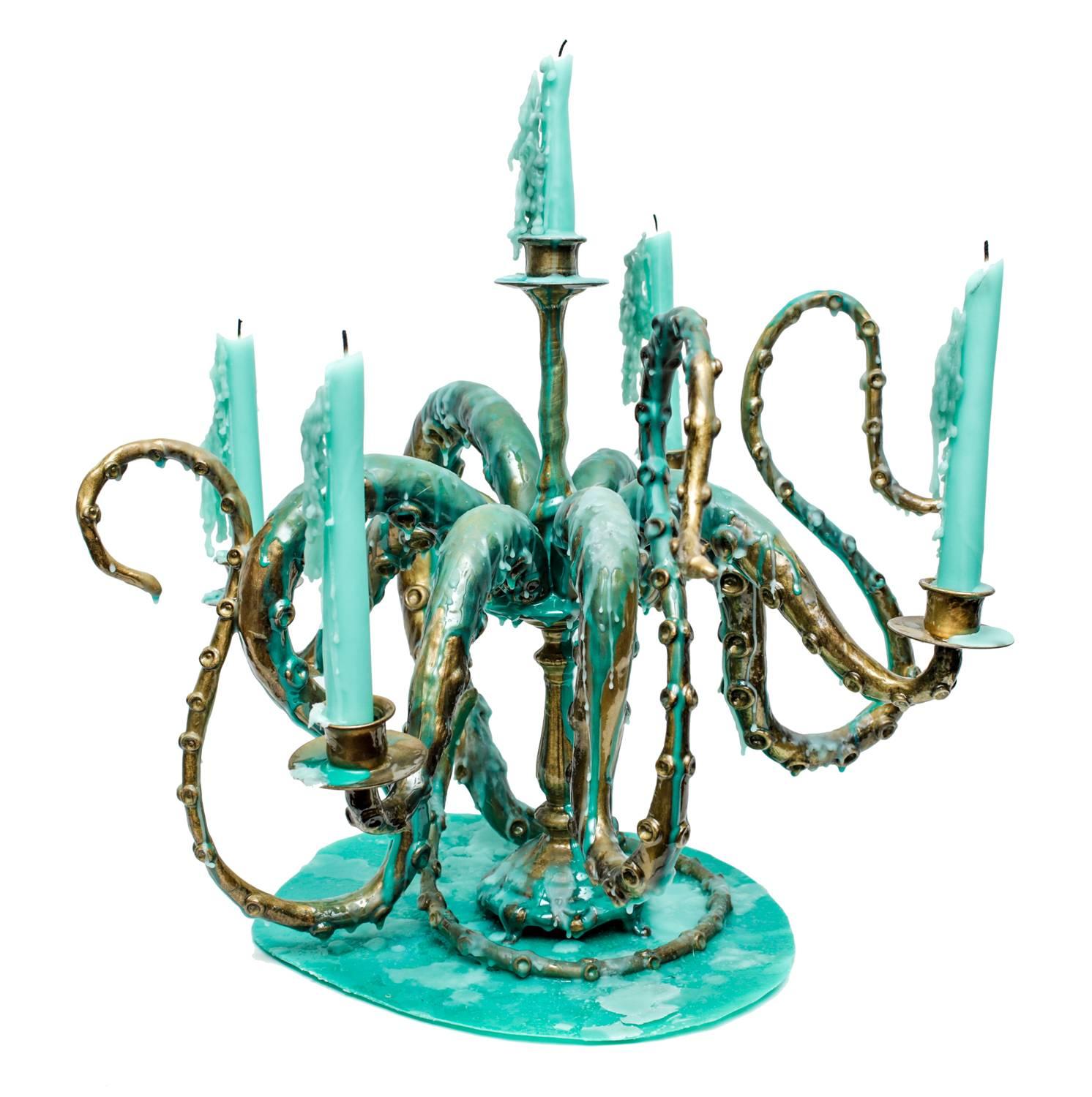 Green Candelabra II - Mixed Media Art by Adam Wallacavage