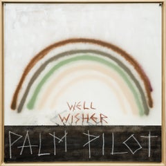 "Well Wisher Palm Pilot (Linea Pictura)", Mixed Media Rainbow Painting