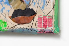 « Hearin’ Tha Spirit [3] », portrait en assemblage textile de techniques mixtes, cousu