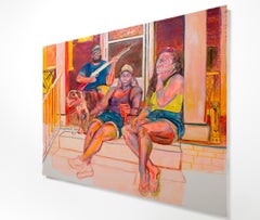 "Monitoring The Situation", Large Contemporary Figurative Group Portrait