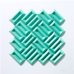 « Certaines chenilles restent des chenilles 7 – Papier irisé couleur aigue-marine »