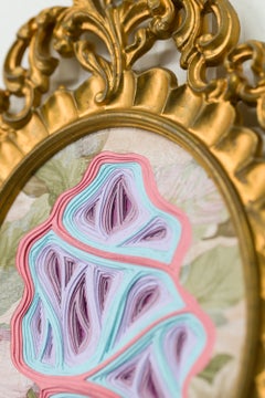 « Memento Morididdle Movement n° 169 », sculpture abstraite en papier découpé à la main, encadrée
