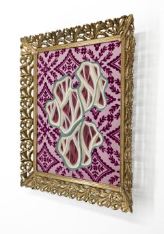 "Memento Morididdle Movement #15", Colorful Layered Paper Framed Sculpture
