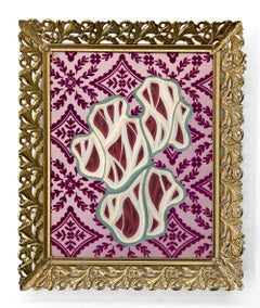 "Memento Morididdle Movement #15", Colorful Layered Paper Framed Sculpture