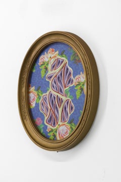 "Memento Morididdle Movement #156", Colorful Layered Paper Framed Sculpture