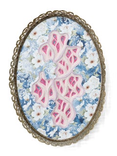 "Memento Morididdle Movement #128", Ornate Framed Layered Paper Sculpture