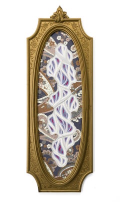 "Memento Morididdle Movement #222", Abstract Layered Paper Sculpture Framed