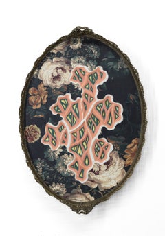 "Memento Morididdle Movement #185", Layered Paper Floral Pattern Sculpture