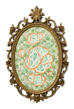 «Memento Morididdle Movement n.º 433», escultura de papel en capas de color verde y naranja