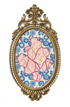 «Memento Morididdle Movement n.º 166», escultura de papel en capas azul y rosa
