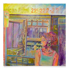 „Laura (hat alles im Griff)“, Öl auf Leinwand – „Contemporary Woman“ von Storefront