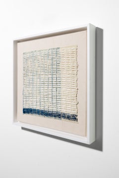 « These are Just Rags n° 1 » : tissu contemporain à armure gaufrée, teint à l'indigo