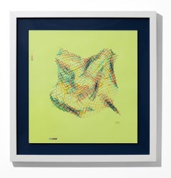 „Interlace“ – von Hand perlenbesticktes und besticktes Netzmuster auf Papier