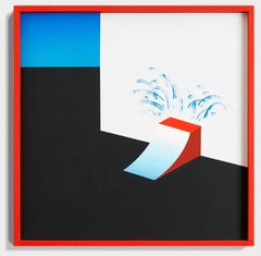 HOLY CROSS, Acrylic Collage on Panel, Abstract, Unframed, 10x10\"