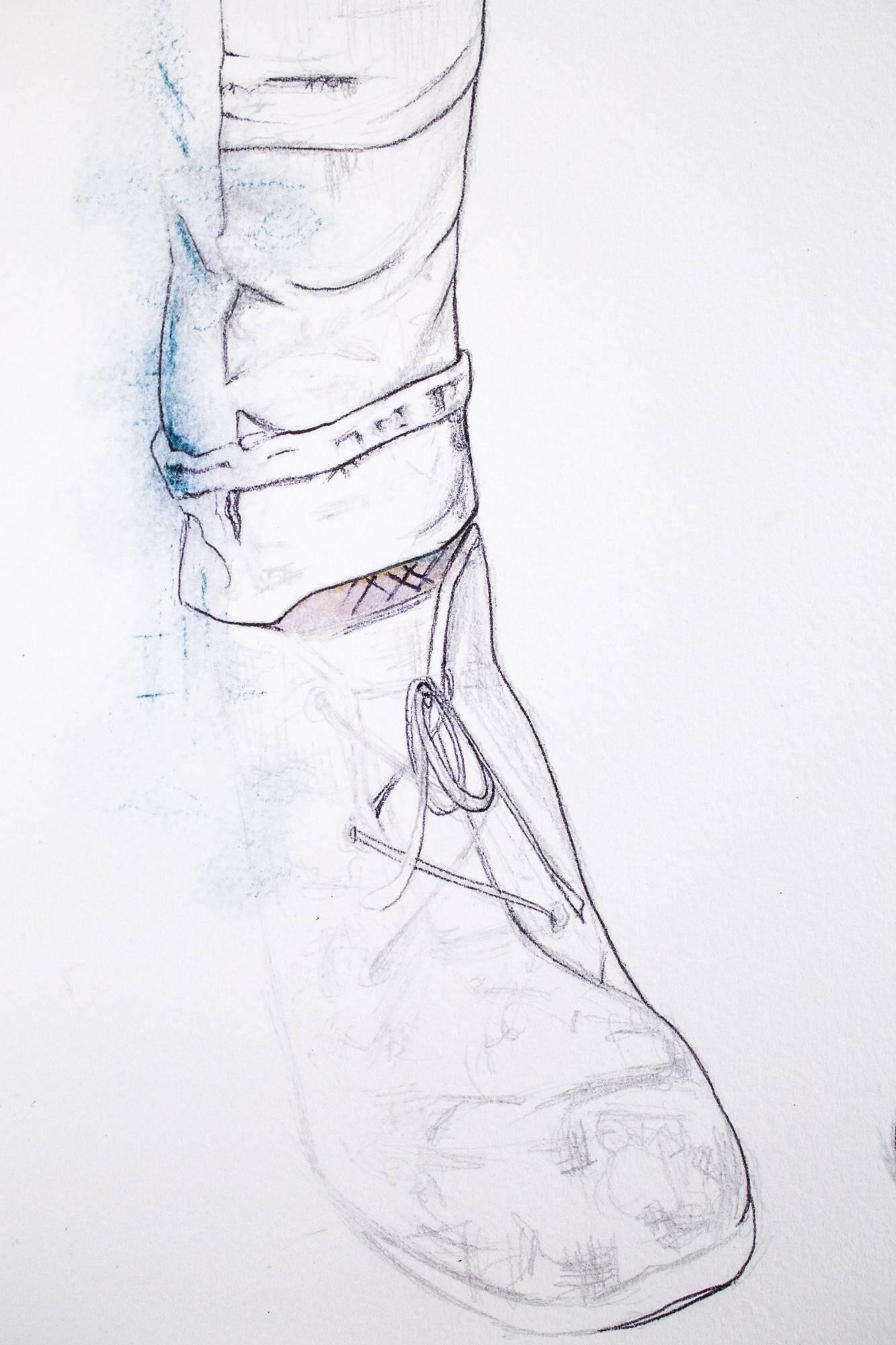 shoe drawing facing forward