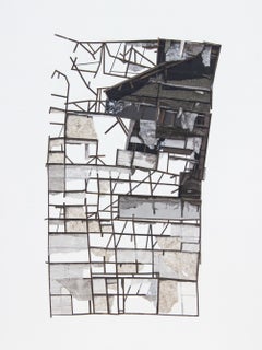"Estudio de masas II", Collage de papel y dibujo en capas, dimensional, arquitectónico