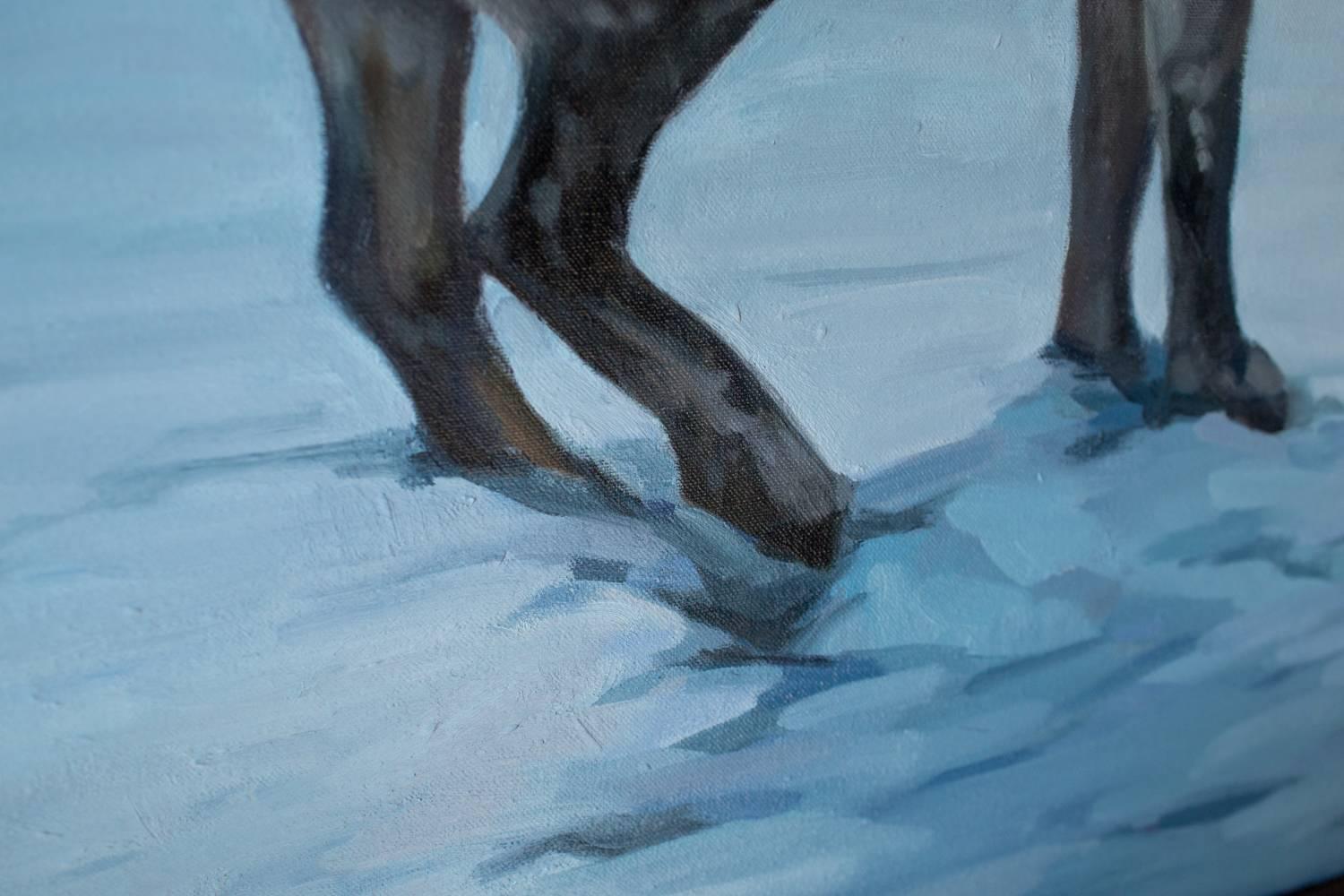 winter horse painting