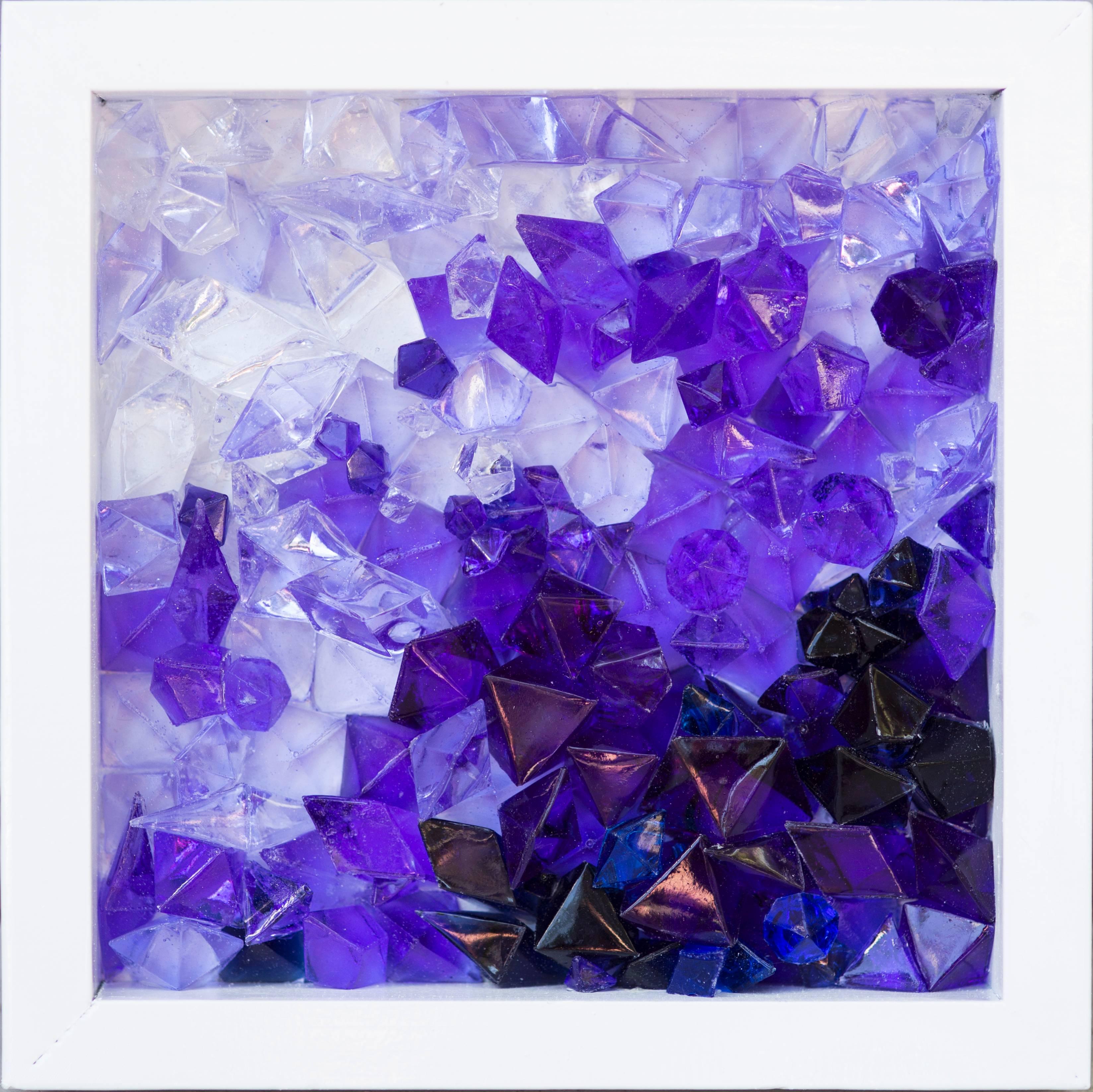 "Ad Amethysto" Dimensional geode wall sculpture - Mixed Media Art by Paige Smith (A Common Name)