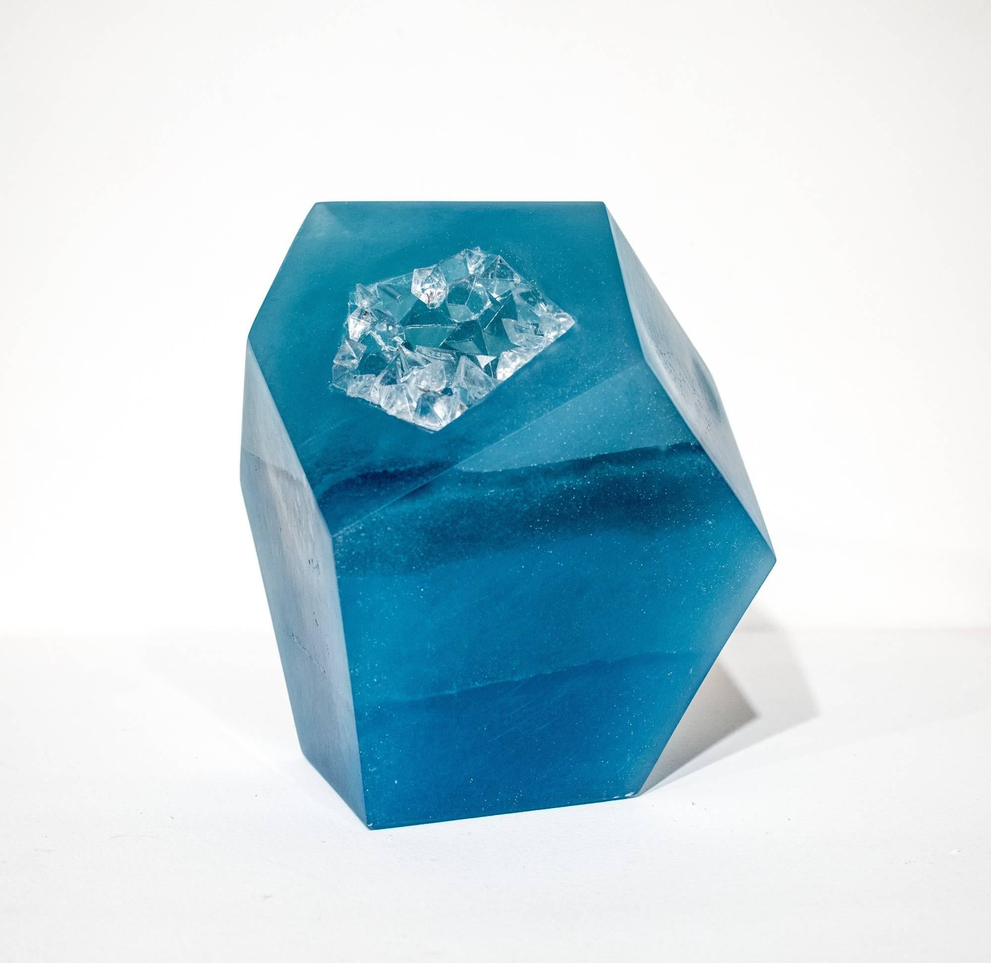 Paige Smith (A Common Name) Abstract Sculpture - Larimar Geode