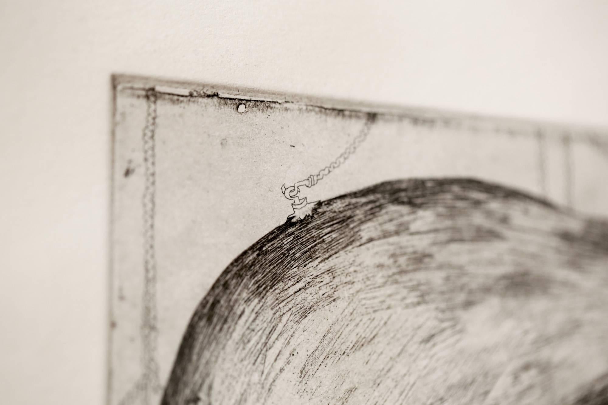 Quarrying - Beige Abstract Print by Katie VanVliet
